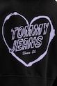 Βαμβακερή μπλούζα Tommy Jeans DW0DW21408 μαύρο