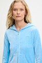 Juicy Couture felső HERITAGE ROBYN HOODIE kék JCSEBJ007