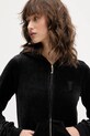 Juicy Couture bluza HERITAGE ROBYN HOODIE czarny JCSEBJ007G