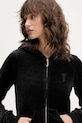 Juicy Couture bluză HERITAGE ROBYN HOODIE negru JCSEBJ007G