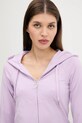 Juicy Couture felső SINGLE JERSEY OLA HOODIE lila JCWAS125310