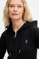 Juicy Couture bluză SINGLE JERSEY OLA HOODIE negru JCWAS125310