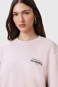 Хлопковая кофта AllSaints SOLEIL розовый W222JC
