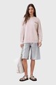 Хлопковая кофта AllSaints SOLEIL W222JC розовый