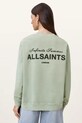AllSaints hanorac de bumbac SOLEIL W222JC verde AW25