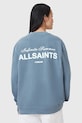 Хлопковая кофта AllSaints SOLEIL W222JC голубой AW25