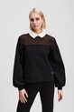 Karl Lagerfeld hanorac de bumbac uni negru A3W20002