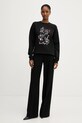 Karl Lagerfeld pamut melegítőfelső A3W20065 fekete AW25