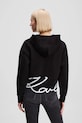 Μπλούζα Karl Lagerfeld HEM SIGNATURE απλικέ μαύρο A3W20067