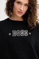 Βαμβακερή μπλούζα BOSS Orange μαύρο 50546961