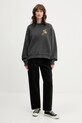 Памучен суичър HUGO 50545198 сив AW25