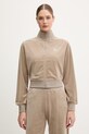 Guess bluza welurowa COUTURE beżowy V3BQ22.K0232