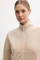 Guess bluza welurowa COUTURE beżowy V3BQ22.K0232
