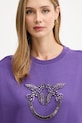 Pinko bluza bawełniana fioletowy 100534.A2RO