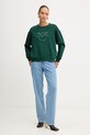 Pinko hanorac de bumbac 100534.A2RO verde AW25