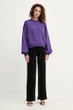 Pinko hanorac de bumbac 105510.A2RB violet AW25
