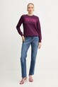 Versace Jeans Couture bluza bawełniana 79HAIT06.CF01T fioletowy AW25