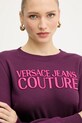 Versace Jeans Couture bluza bawełniana fioletowy 79HAIT06.CF01T