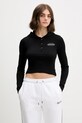 Guess Jeans longsleeve aplikacja czarny W5YP39.KA0H1
