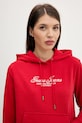 Βαμβακερή μπλούζα Guess Jeans κόκκινο W5YQ13.K68I4