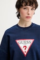 Guess Jeans bluza bawełniana granatowy W5YQ12.KCXQ1