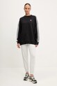 adidas Originals hanorac de bumbac 3-Stripes JX5285 negru AW25