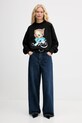 MSGM bluza bawełniana 3941MDM113SE.257749 czarny AW25