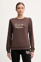 EA7 Emporio Armani bluza z elastanem brązowy TJ9RZ.8NTM45