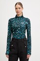 EA7 Emporio Armani bluza sportowa z elastanem turkusowy AF14634.7W000396