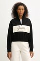 Guess bluza FABIA aplikacja czarny V5BQ00.KCX22