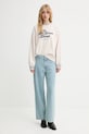 Βαμβακερή μπλούζα Levi's 0002L.0006 μπεζ AW25