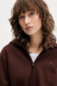 Tommy Jeans bluza bawełniana brązowy DW0DW21590