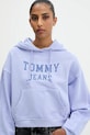 Tommy Jeans hanorac de bumbac albastru DW0DW21598