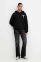 Bavlnená mikina Tommy Jeans DW0DW21785 čierna AW25