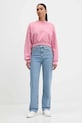 Tommy Jeans bluza bawełniana DW0DW21831 różowy AW25
