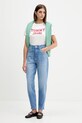 Tommy Jeans felpa in cotone DW0DW21960 verde AW25