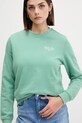 Tommy Jeans felpa in cotone verde DW0DW21960