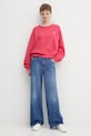 Tommy Jeans bluză DW0DW21961 roz AW25