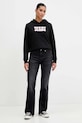 Tommy Jeans hanorac de bumbac DW0DW21962 negru AW25