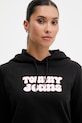 Tommy Jeans hanorac de bumbac negru DW0DW21962