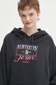 Tommy Jeans felpa in cotone nero DW0DW22169