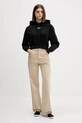 Tommy Jeans pamut melegítőfelső DW0DW22170 fekete AW25