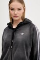 Bavlněná mikina adidas Originals Oversized Hoodie černá KE9806
