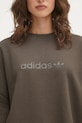 Mikina adidas Originals Ess Lin Crew zelená JX3166