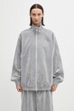 adidas Originals bluza welurowa Fb Os Tt gładkie szary JW7330