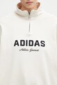 adidas Originals cotton sweatshirt Quarter Zip beige KF2310