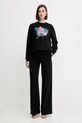 Just Cavalli bluza bawełniana 79PAIE24.CF102 czarny AW25