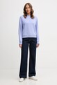 Бавовняна кофта Lacoste SF5270 блакитний AW25