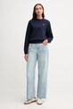 Lacoste bluza bawełniana SF5270 granatowy AW25