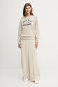 Βαμβακερή μπλούζα Dkny DJ5T1522 μπεζ AW25
